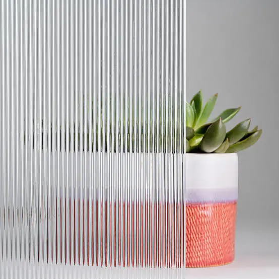 Small Reeded Pattern Glass